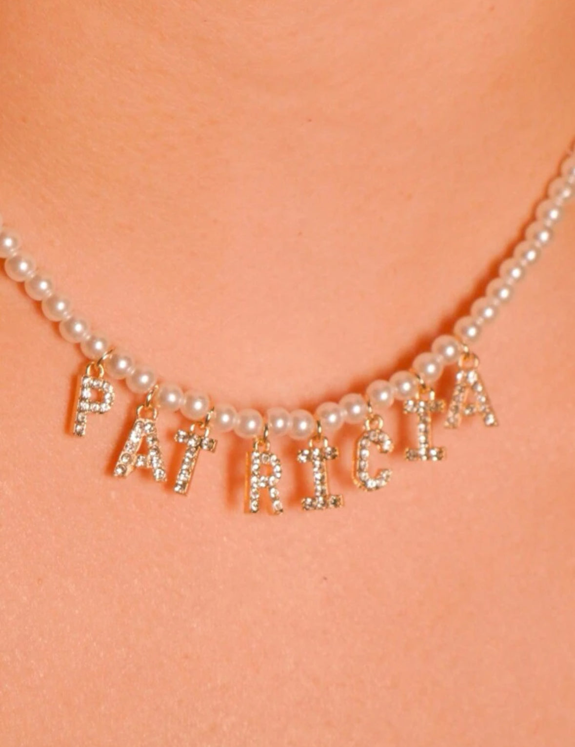 Gepersonaliseerde Parelketting met Diamanten